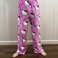 thumbnail image 1 of Pijama de franela de Hello Kitty para mujer, pantalones cálidos de lana con dibujos animados, informales, a la moda, para otoño e invierno, 2024, 1 of 4