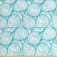 thumbnail image 1 of Abstract Fabric by the Yard, Geometric Curvy Pattern of Swirls Illustration Grunge Botanical Themes, Decorative Upholstery Fabric for Chairs & Home Accents, Sea Blue and White by Ambesonne, 1 of 4