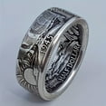 thumbnail image 2 of 1pc Vintage Men's Ring 19th Century Gothic Ring 1945 Vintage Rings Hip Hop Rings Fashion Jewelry for Men and Women for Everyday Parties Holidays Father's Day Gifts etc,Golden10, 2 of 7