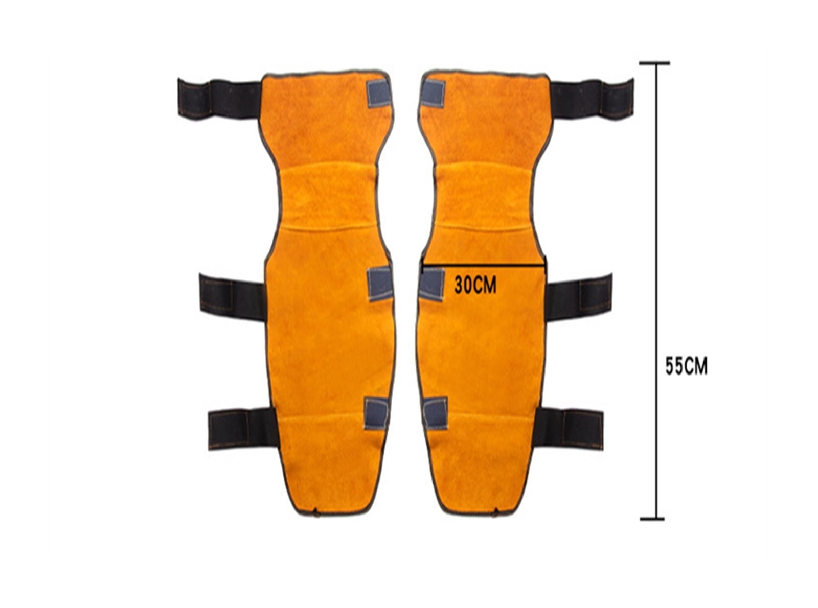 Long Velcro Welding Cover Shank Knee Pads Anti Scalding Flame Retardant Welder Leather Protection Leg Guards