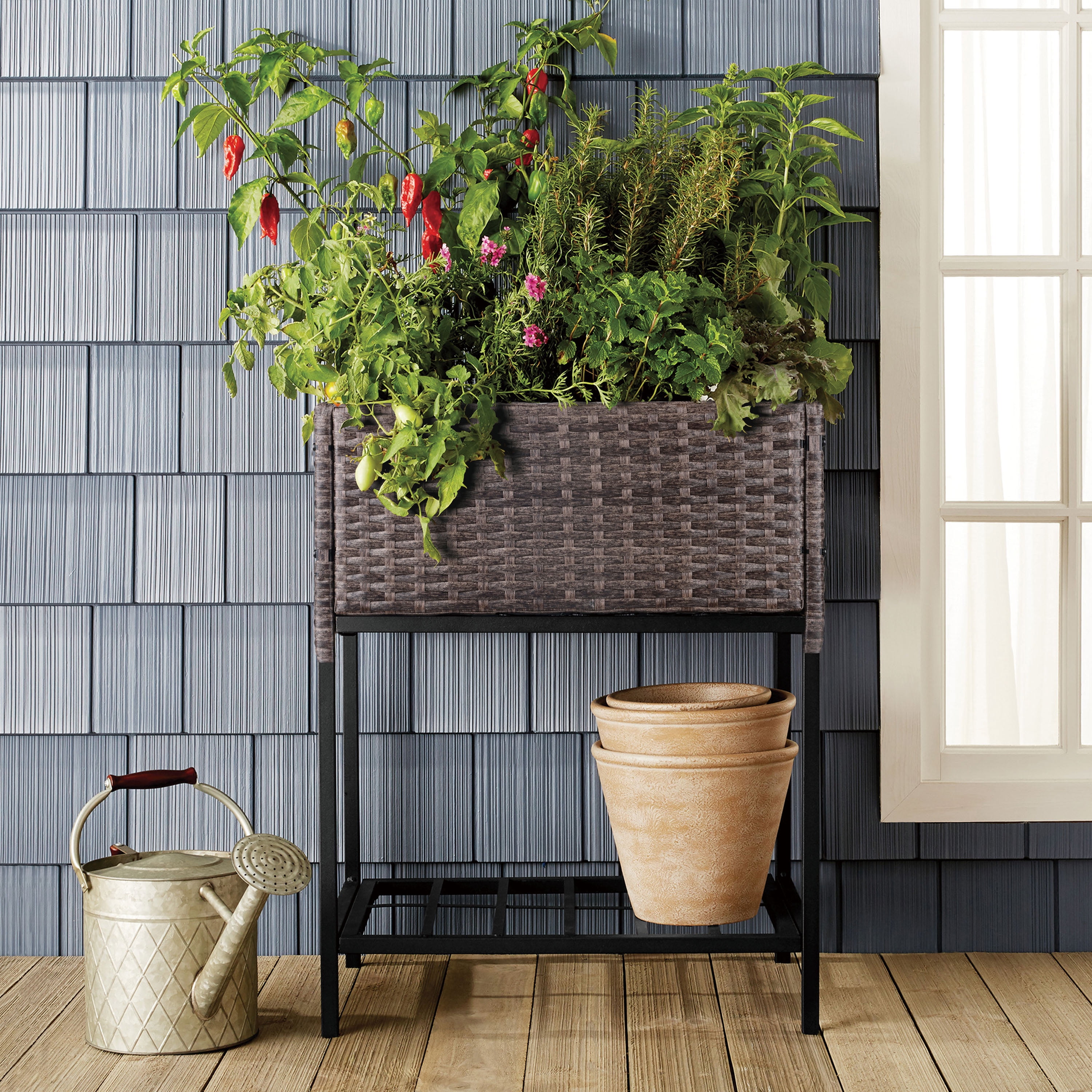 Better Homes and Gardens Plastic Garden Bed,  25.6 in L x 16.1 in W x 30.3 in H