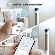 Gusto 33 Bladeless Tower Fan, 3-Speed Electric Fan with LED Display and WiFi Function, White