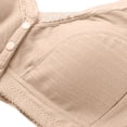 thumbnail image 4 of Besolor Front Closure Bras for Women Soft Lounge Sleep Bra Full Coverage Wireless Underwear Vest Everyday Bra Beige, 4 of 4