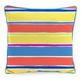 thumbnail image 6 of Jordan Manufacturing 16" x 16" Gnome Sweet Gnome Blue Novelty and Multicolor Stripe Reversible Square Outdoor Throw Pillow with Welt, 6 of 11