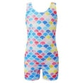 thumbnail image 2 of 3-12T Girls Gymnastics Leotards Toddler Kids Dance Unitards Biketards with Short Mermaid Practice Outfits, 2 of 7