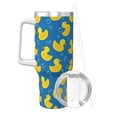 thumbnail image 2 of Sikiie Rubber Duck Insulated Stainless Water Bottle Lid Travel Mug Cup Insulated Tumblers Cup 40oz Ice Bully With Handle, 2 of 8
