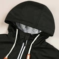 thumbnail image 7 of WREESH Mens Solid Windbreaker Jacket Lightweight Hooded Jacket Fall Casual Loose Windproof Outerwear Outdoor Sunscreen Jogging Jacket Black, 7 of 7