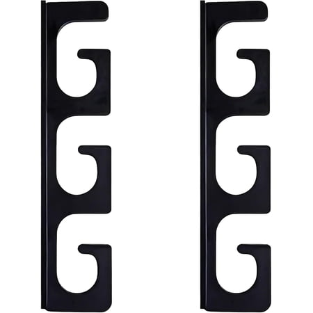 Black Iron Wall Mount Fishing Rod Rack for 3 Poles 12.6in Garage Fishing Pole Storage