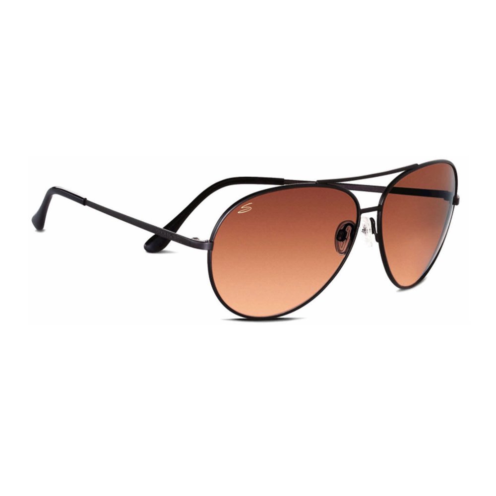 Serengeti 5222 Aviator Sunglasses Large Aviator Matte Black Frames