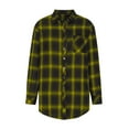 thumbnail image 3 of Patlollav Womens Spring Autumn Lapel Tops Long Sleeve Plaid Shirt Jacket, 3 of 6