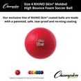 thumbnail image 3 of Champion Sports Rhino Skin Molded Foam Size 4 Soccer Ball, Red, 3 of 6