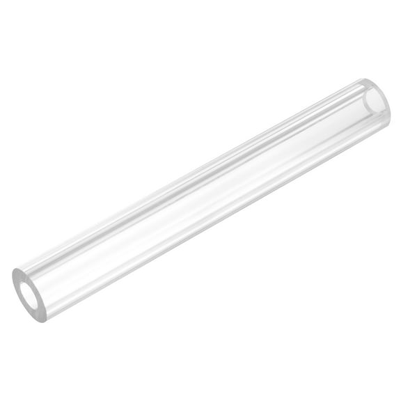 Uxcell Rigid Round Clear Tubing 10mm(3/8") ID x 20mm(13/16") OD x 0.5Ft(150mm) Length Plastic Tube