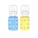 thumbnail image 1 of Biberón de Vidrio Lifefactory Amarillo Azul Cielo con Funda de Silicona 4 Onzas Juego de 2 Unidades, 1 of 7
