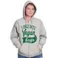 thumbnail image 5 of Date Vegan Boy Vegetarian Healthy Zip Hoodie Sweatshirt Women Brisco Brands X, 5 of 5