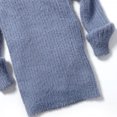 thumbnail image 5 of Spazoro Boys Turtleneck Knit Sweater, High Neck Long Sleeve Solid Color Regular Fit Fuzzy Plush Basic Pullover Knitwear for Kids Sky Blue Size 3-4T, 5 of 6