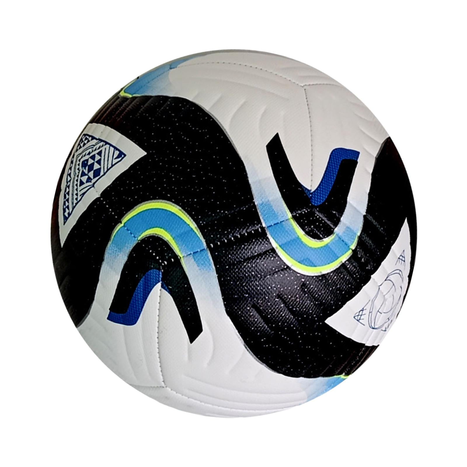 DimyFew Size 5 Soccer Ball, Football Training Ball, Hand Stitched and Durable PU Leather Black