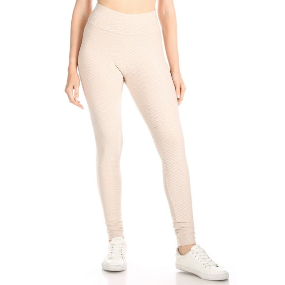 Women's Ruched High Waist Workout Running Yoga Leggings with Pockets