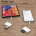 SD Card Reader for IPhone USB Adapter 3 in 1 SD MicroSD Card Adapter for iPad Simultaneous