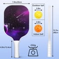 thumbnail image 4 of Pickleball Paddles Set Of 2, Fiberglass Surface, Galaxy Print, 4 Balls & Bag, 4 of 5