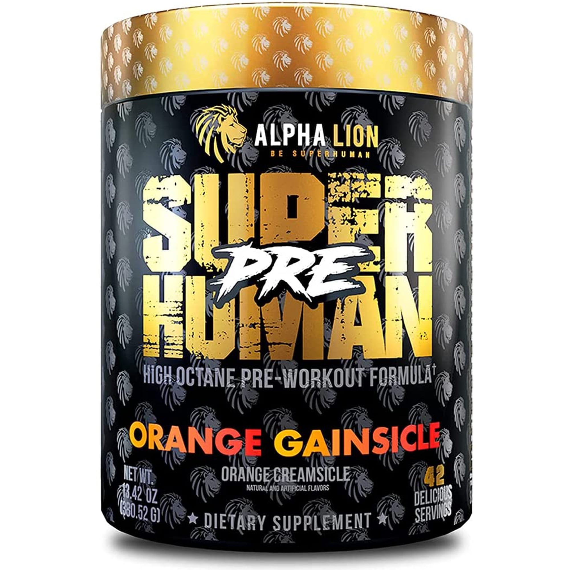 Alpha Lion Pre Workout, Increases Strength & Endurance (Orange Gainsicle)