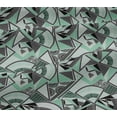 thumbnail image 4 of oneOone Cotton Jersey Mint Green Fabric Triangle & Art Geometric Quilting Supplies Print Sewing Fabric By The Yard 58 Inch Wide, 4 of 4