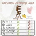 thumbnail image 2 of Portable Facial Massage Tool with Green Sandalwood Wide-Tooth Comb and Acupressure Scalp Massager, 2 of 4