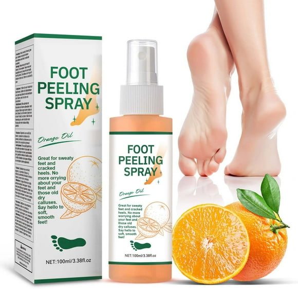RKSTN Feet Moisturizing Lotion Beauty & Personal Care Orange Scents Foot Peeling Spray Foot Callus Removal Spray Smoothing and Soft Feet -Orange Heel Elbow Exfoliation Foot Exfoliation Spray 100ml