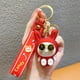 thumbnail image 2 of LLavero de conejo esmerilado, llavero delicado rojo acrílico, colgante moderno hecho a mano, accesorios, buena suerte, regalos de Año Nuevo Ropa, zapatos y accesorios Miscelánea Tipo 2 17CM Jumpingount AP014290-02, 2 of 6