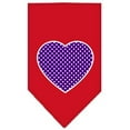 thumbnail image 6 of Pet and Dog Bandana Screen Printed, "Purple Swiss Dot Heart", 6 of 10