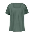 thumbnail image 4 of Women Blouses Women Long Sleeve Fancy Tops X for V Neck Sweater Pajama Shirt Long Sleeve Knit Shirt Womens Pajama Tops Womens Casual Solid Color Button up Green L, 4 of 6