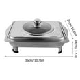 thumbnail image 2 of Support de Buffet en Acier Inoxydable Plateau Plat Rectangulaire avec Couvercle, 2 of 8