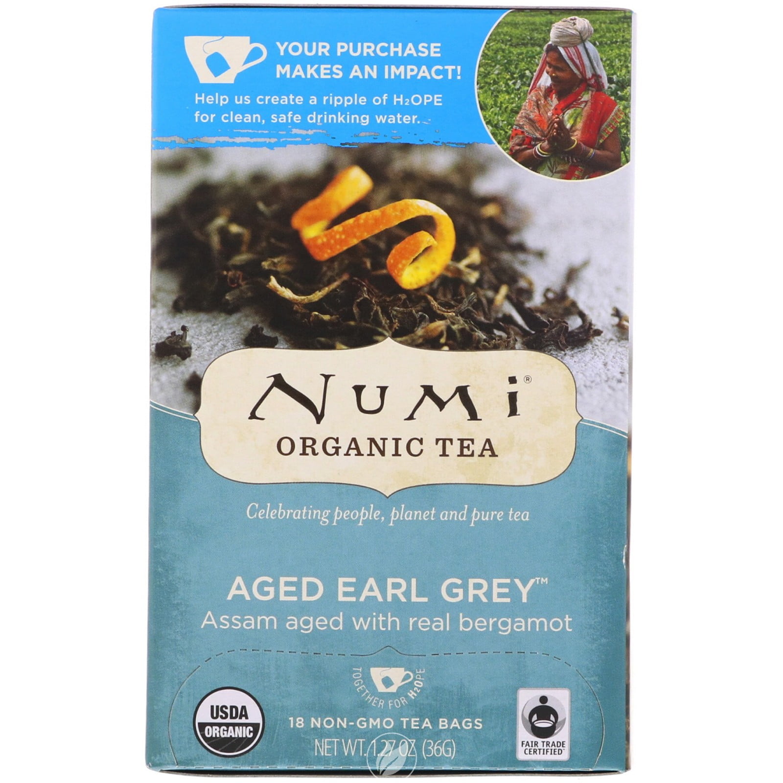 (4 Pack) Numi Teas Aged Earl Grey Black Tea 18 Bag