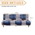 thumbnail image 2 of Armless Futon Slipcovers Stretch Folding Sofa Bed Cover with Elastic Bottom, Printed Fitted Couch Cover Furniture Protector for Pets - style3;, 2 of 8