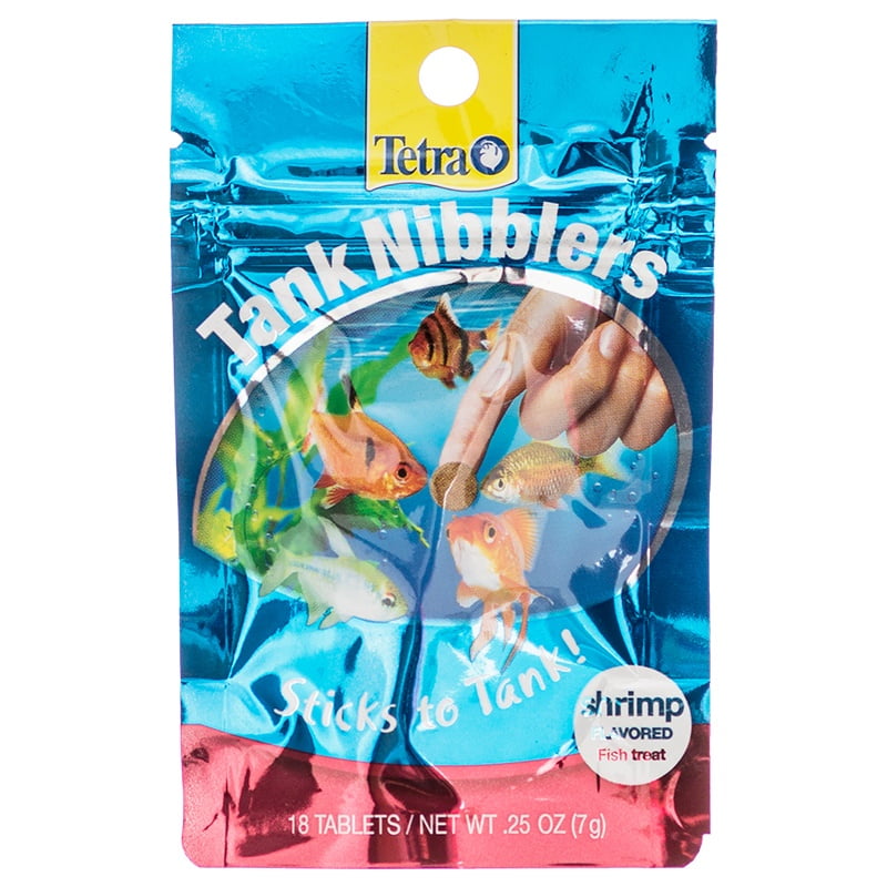 Tetra Tank Nibblers Fish Food Shrimp Flavor 18 tablets (.25 oz