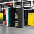 thumbnail image 6 of MIIIKO Metal Storage Cabinet with Locking Doors, Black Garage Lockable Steel Cabinets with 4 Doors and 5 Shelves for Home, Garage, Pantry Workshop Warehouse, 6 of 9