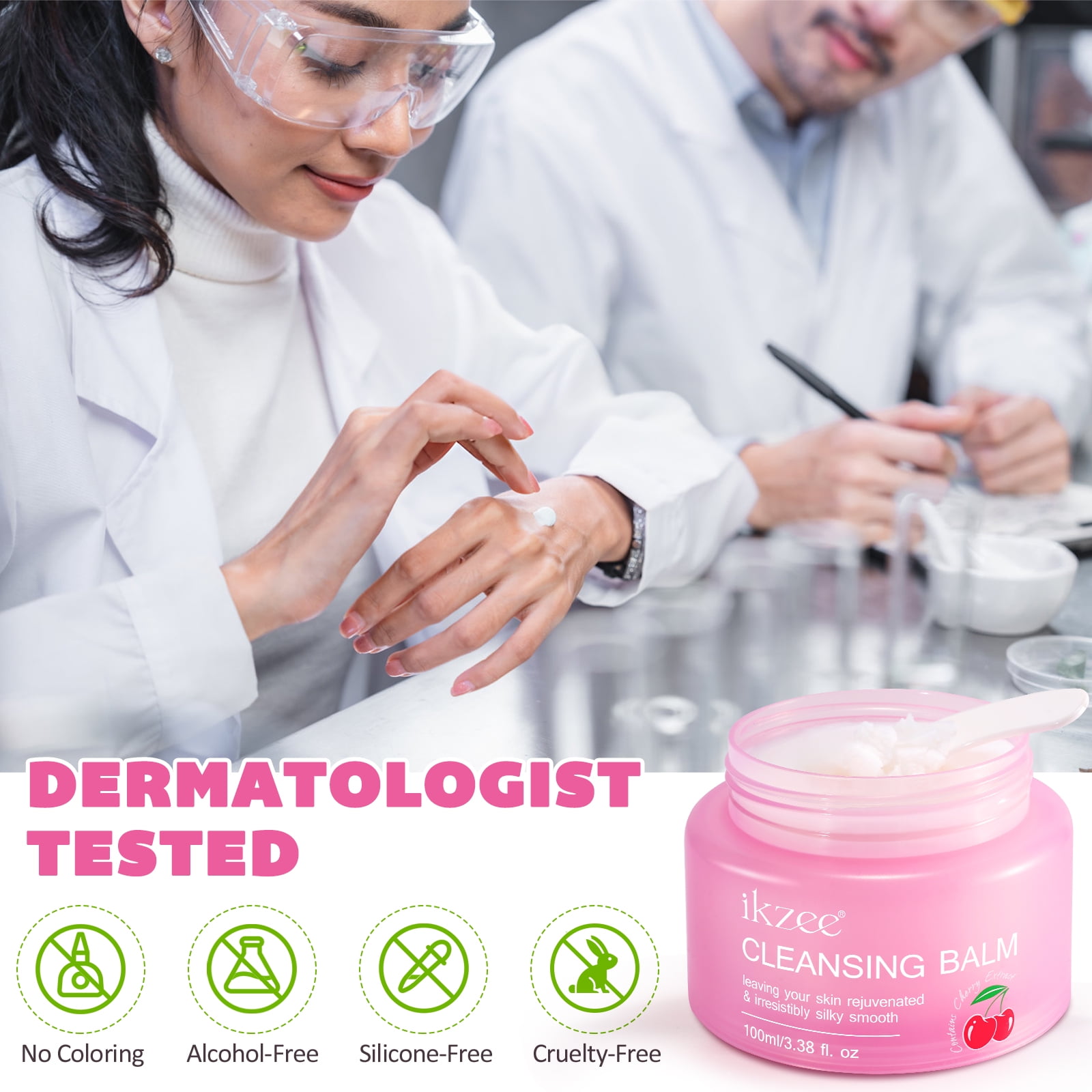 Ikzee Cleansing Balm,Melts Away Waterproof Make-Up/Oil,Face