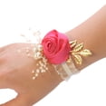 thumbnail image 1 of keepw Apparence Réaliste Mariage Mariage Poignet Corsage Élégante Longue Durée Durabilité Large Application Rose 7 * 7 1Set, 1 of 6