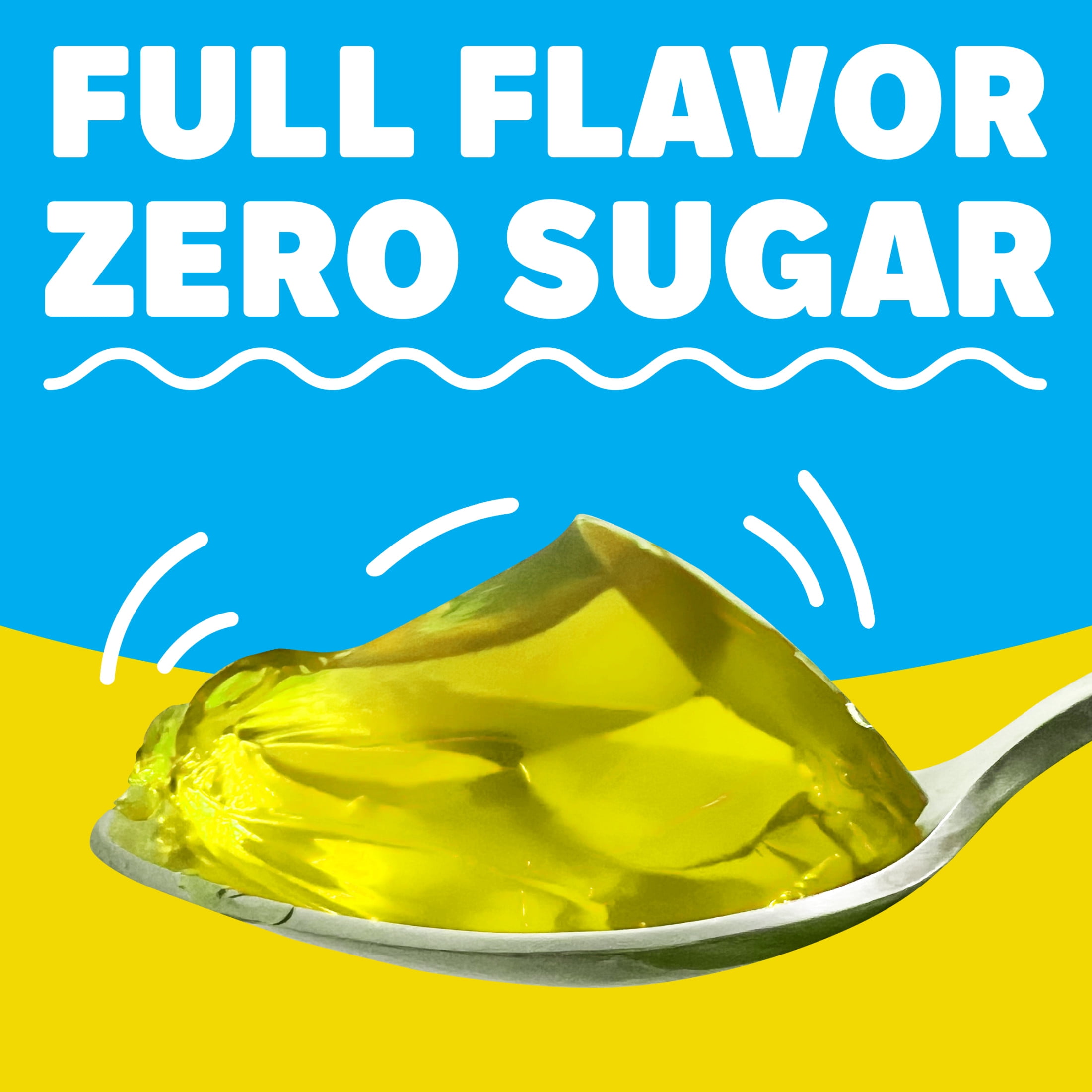 Jell-O Lemon Zero Sugar Gelatin Dessert Mix, 0.3 oz Box