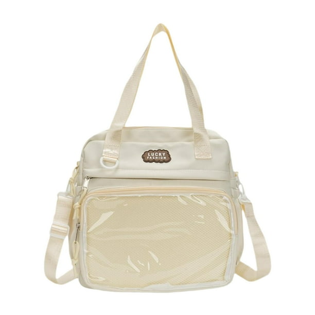 Bolso de mano Ita Bag con ventana frontal y alfileres, bolso de hombro ajustable multiusos para Blanco