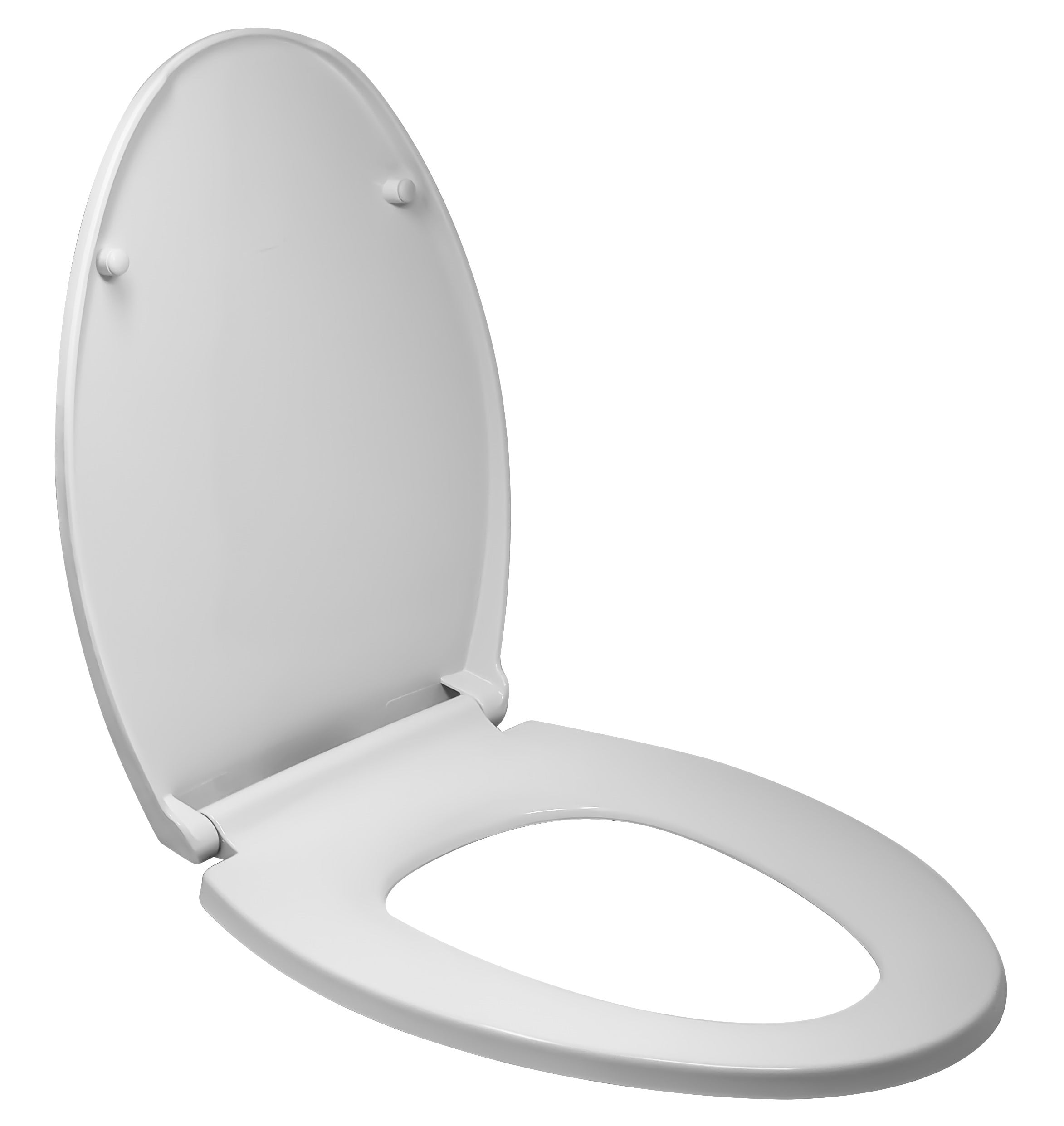 LibraS Heavy Duty Soft Close Elongated Toilet Seat Cover Easy Install & Clean