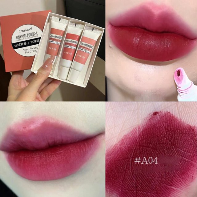 Brillo de labios mate de terciopelo para mujer, cosmético de labios Sexy de doble uso, resistente al agua, larga duración, hidratante, antiadherente, serie Nude Gao Jinjia LED