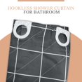 thumbnail image 4 of Canadian Linen Rideaux de Douche Sans Crochets, 72"x72 Pouces, Rideaux de Douche pour Baignoire en Polyester Résistant à la Moisissure et à l'Eau, Lavables, pour Salle de Bain, Boîte Noire, 4 of 7
