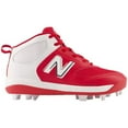 thumbnail image 2 of New Balance Youth 3000V6 Molded Baseball Cleats Red/White Medium 5, 2 of 6