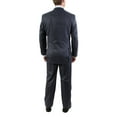 thumbnail image 3 of BH Studio18 Mens 54 Slim Fit Sateen Striped Lapel Formal Tuxedo Suit Set - Blue Heather - 40S, 3 of 3
