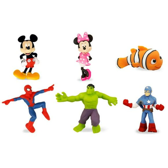 Stretchable Characters Rubber, Assorted Color - Pack of 24