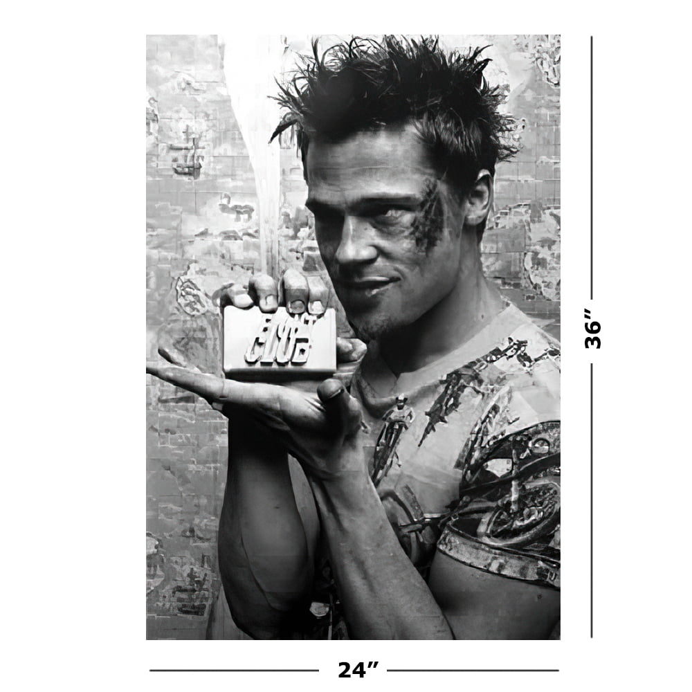 Fight Club - Movie Poster / Print (Brad Pitt Holding Soap) (Black Poster  Hanger) 