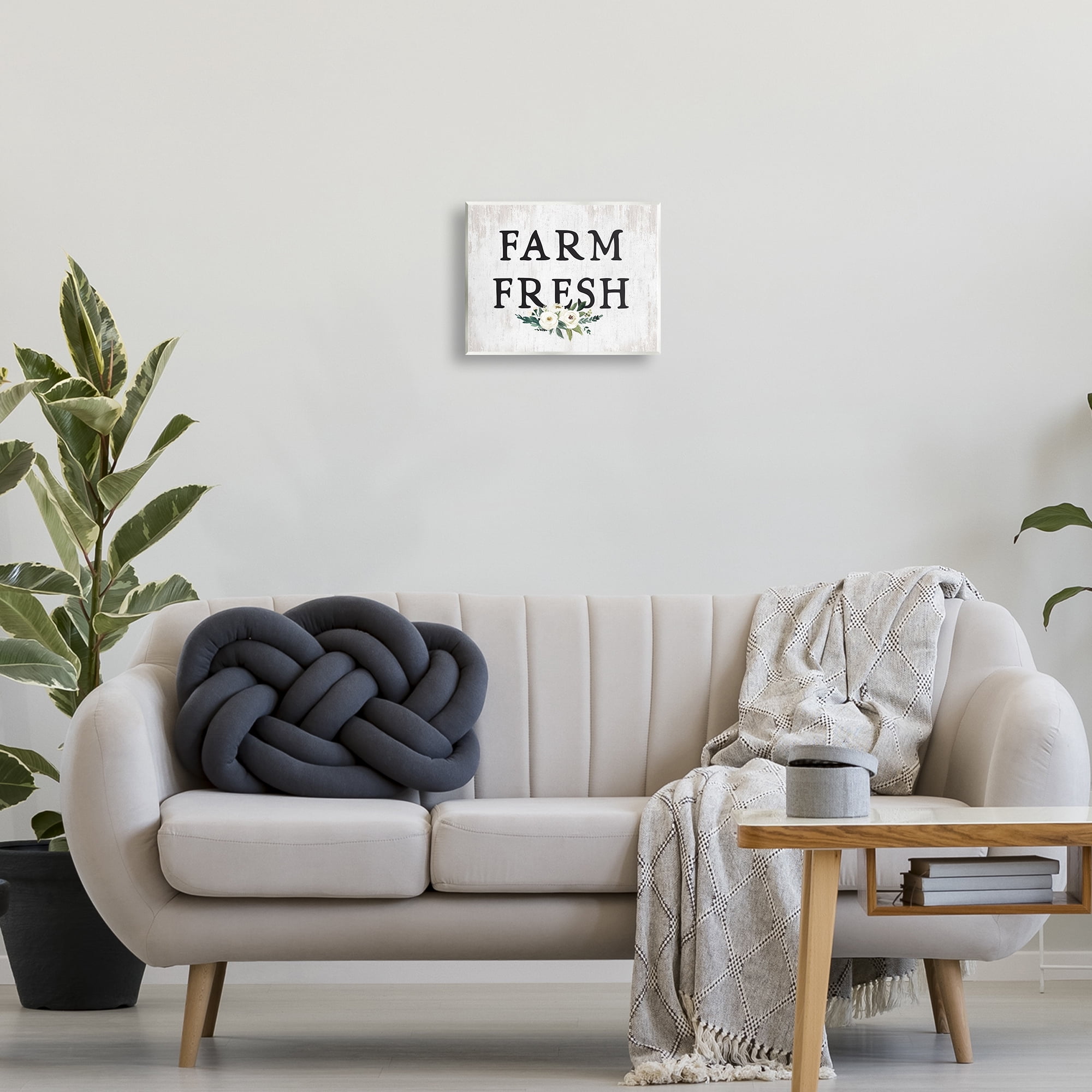 Stupell Industries Farm Fresh with Roses Botanical & Floral Painting Unframed Art Print Wall Art, 14 x 11