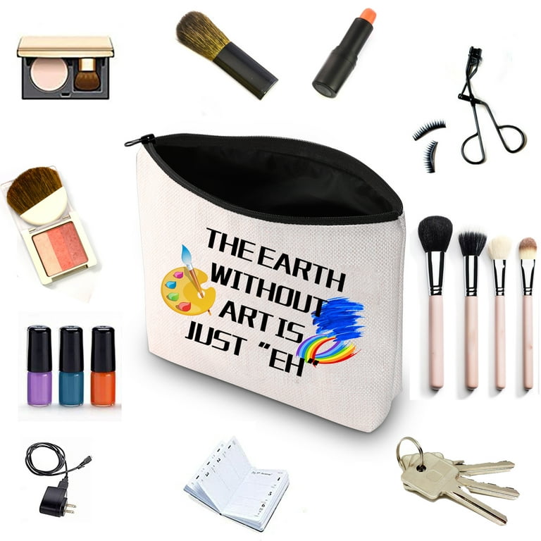 Artist Gift Artist Makeup Bag The Earth Without Art Is Just EH Cosmetic Bag Paint Palette Brush Artist Painter Gift Art Student Gift Art Teacher Gift