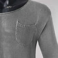 thumbnail image 5 of JTieacloth T Shirt Dress Men Mens Knitwear Solid Color Long Sleeved Pocket Knitted Sweater, 5 of 5