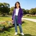 thumbnail image 6 of Hoodie Girls Long Sleeve Oversized Solid Color Loose Fit Sweatshirts Fall Winter Toddler Girl Clothes, 6 of 6